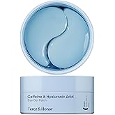 Terez & Honor Under Eye Patches for Dark Circles - 60 Korean Hydrogel Masks for Puffiness, Bags, Wrinkle with Caffeine, Hyaluronic Acid, Niacinamide - Undereye Hydrating & Cooling, Vegan, No Fragrance