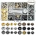 120 Set Leather Snap Fasteners Kit, 12.5mm Metal Button Snaps Press Studs with 4 Installation Tools, 6 Color Leather Snaps for Clothes, Jackets, Jeans Wears, Bracelets, Bags primary