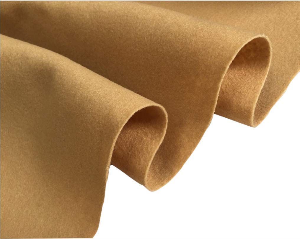 Felt Fabric Material Craft Plain Colours Soft Polyester, 2mm Thickness - 102cm Wide (Honey, 2 METRES)
