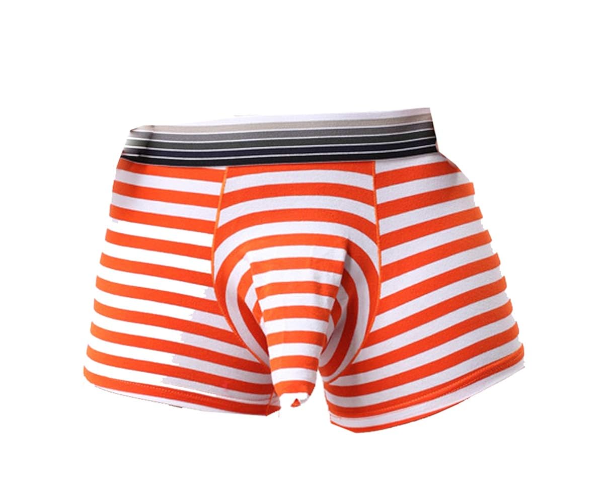 Buy Snlydtan Men Striped Elephant Nose Separate Pouch Boxer Underwear