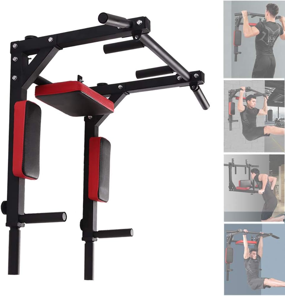 Wall Mounted Pull Up Bar, 6 Grip Positions Upper Body Workout Bar, Sturdy Chin Up Bar for Multi Exercising-Gym- Full Body Trainer