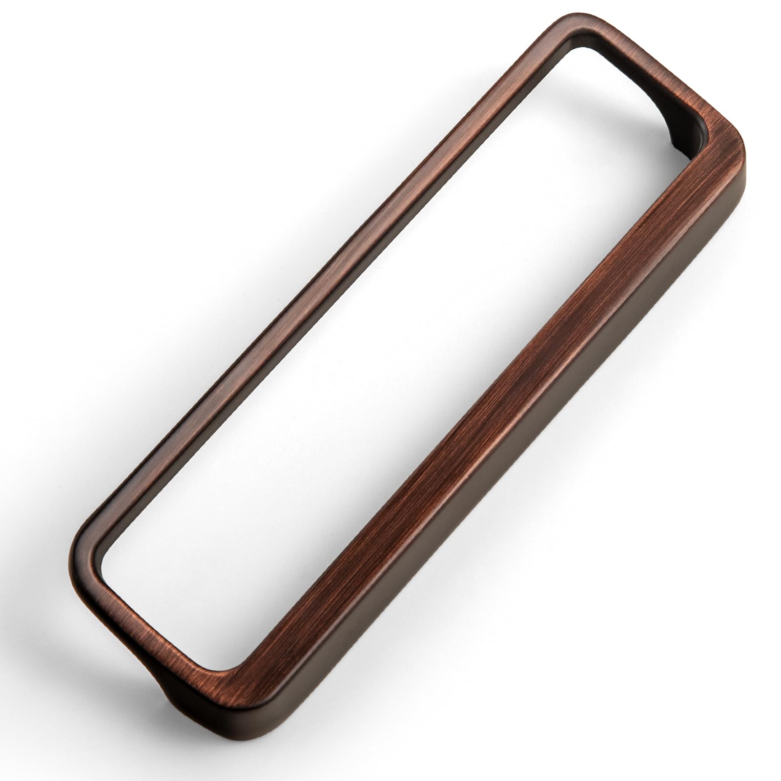 Photo 1 of Goo-Ki Oil Rubbered Bronze Cabinet Pulls with Hole Center 5''(128MM),Modern Zinc Alloy Finger Pulls for Drawer,Wardrobe,Cupboard,6 Pack