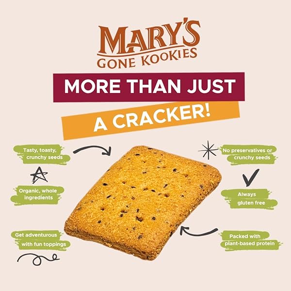 MARY’S GONE CRACKERS GRAHAM-STYLE KOOKIES, GLUTEN-FREE, PLANT BASED SNACK, HONEY, 5-OZ., PACK OF 1