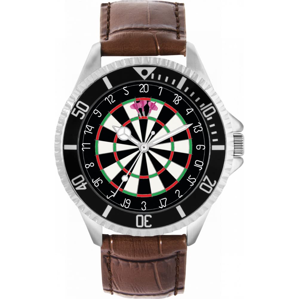 Toff London Mens Pink Dartboard 180 Watch
