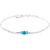 Luna Tide Apatite Dainty Bracelet in Sterling Silver