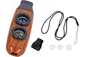 Crumye Dual Hole Portable Kazoo Flute for Adults and Kids with 3 Circular Diaphragm, Adjustable Musical Wind Instrument, as A