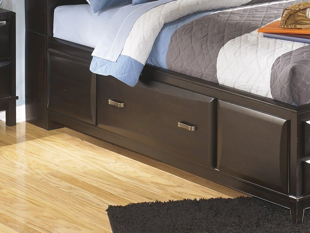 Amazon Com Ashley Kira Full Under Bed Storage W Rails Kitchen