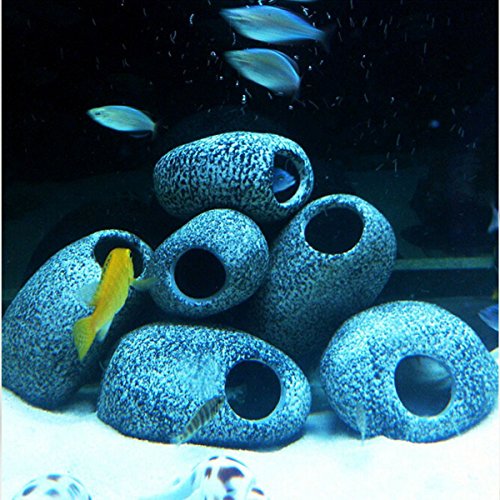 Bazaar Aquarium Cichlid Stones Ceramic Rock Cave Ornament Cichlid Stones Fish Tank Cichlid Stones Decorati