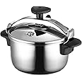 MAGEFESA Star Pressure Cooker, 4.2-Quart, 18/10 Stainless Steel, Works on All Stovetops (Induction Compatible), Safety Lock & 8 PSI Cooking