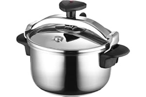 MAGEFESA Star Pressure Cooker, 4L, 18/10 Stainless Steel, Works on All Stovetops (Induction Compatible), Safety Lock & 8 PSI 