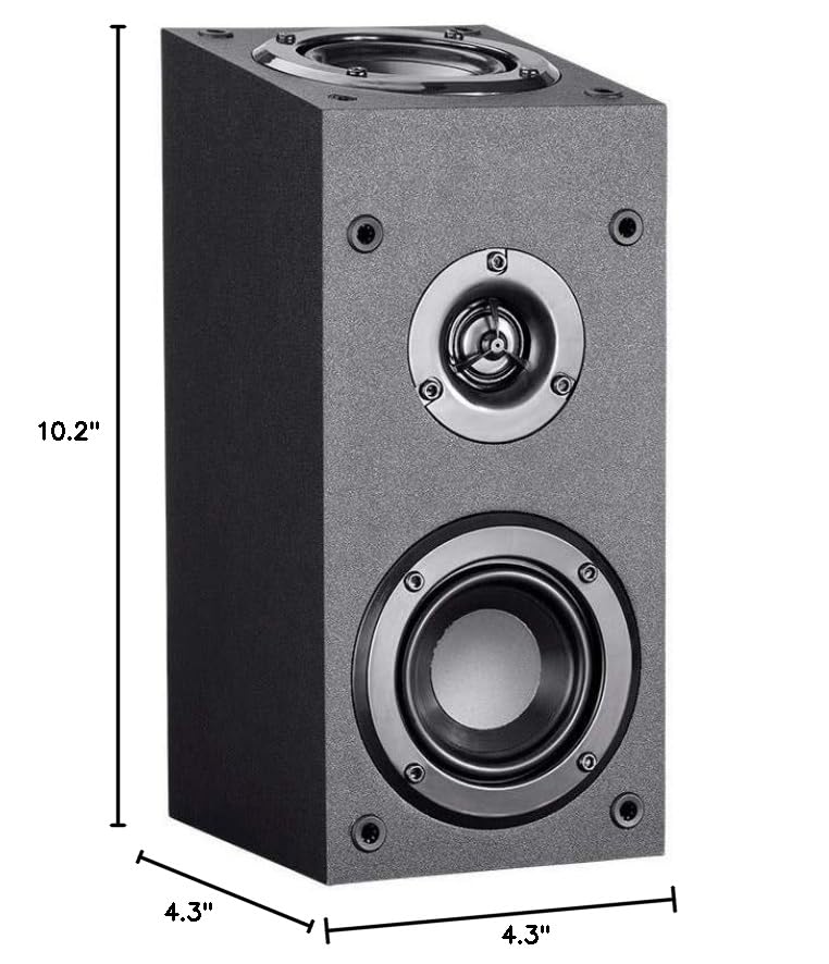 Monoprice Premium 5.1.4-Ch. Immersive Home Theater System - with 8 Inch 200 Watt Subwoofer, Dolby Atmos Compatible, Black