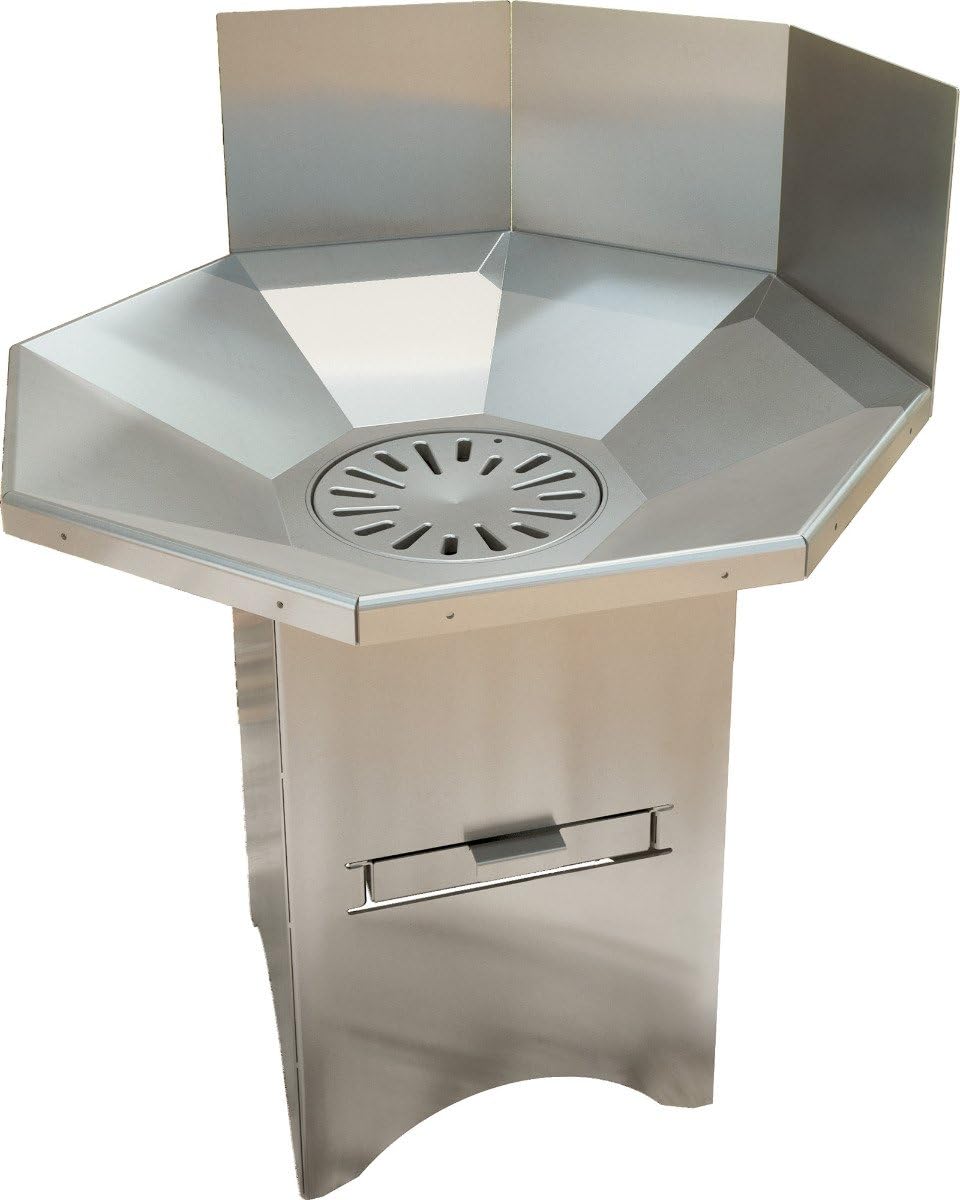 Stainless Steel Fire Pit With Wind Protection Sheet Amazon Co Uk Garden Outdoors