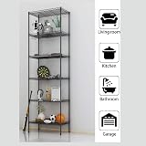 FTEYUET 6-Tier Metal Shelving Unit Black Heavy Duty Wire Storage Shelf view 3