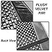 Zento Deals Black Wooden Beaded Plush Velvet Seat Cover Premium Quality Ultra Comfort Massage Cool Car Seat Cushion 35