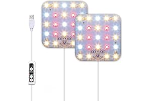 DOMMIA Grow Light, 3200K Warmwhite Dimmable Full Spectrum High PPFD with Optical Lens, Auto on/Off and 6/12/16H Timer, Suitable All for Indoor Growing(No Adapters)