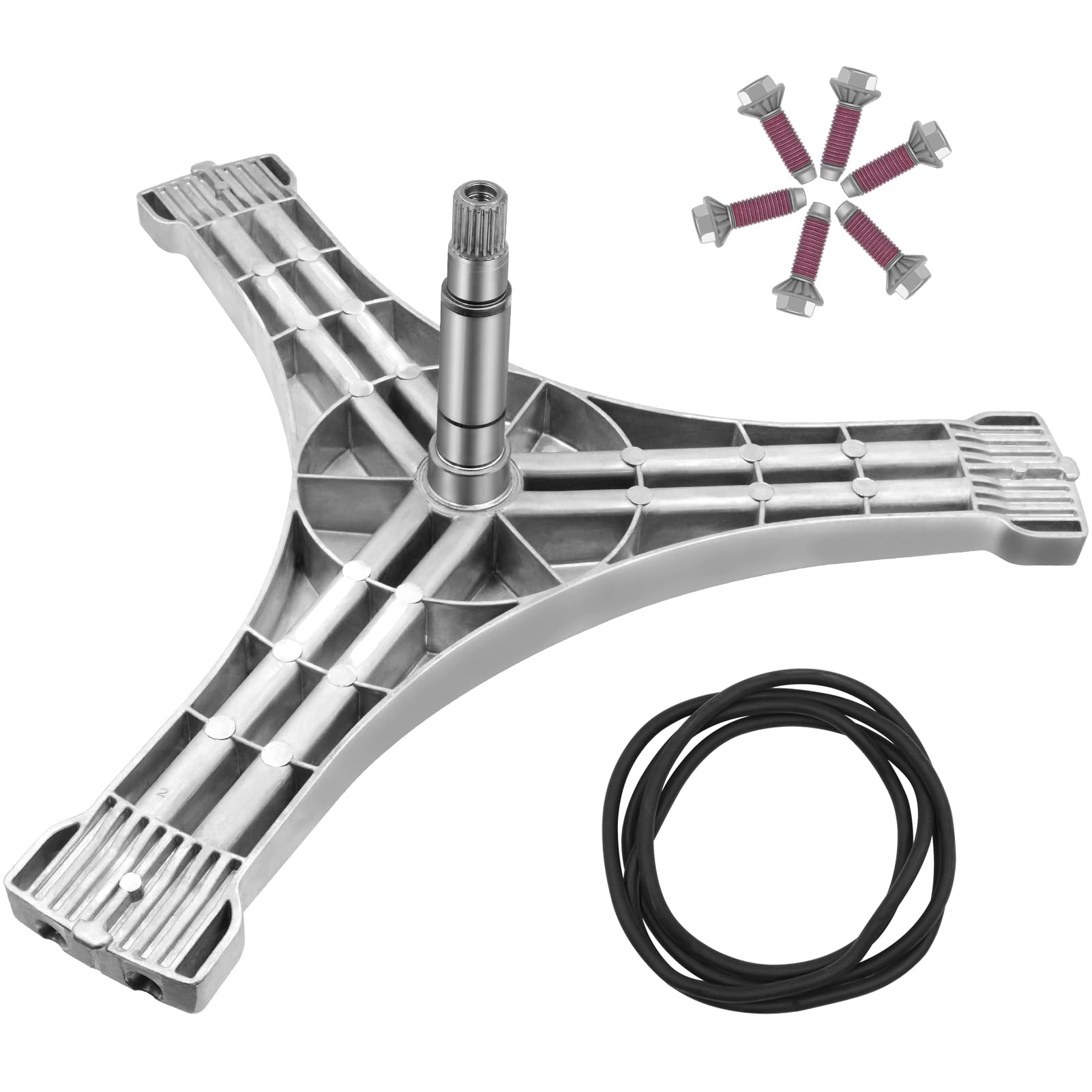 Photo 1 of DC97-15491A Washer Flange Shaft Assembly Compatible with Samsung Washing Machine with DC60-40137A Spider Hex Bolt (6 Pack) &DC69-00804A Washer Tub Seal Gasket, 3 Year Warranty