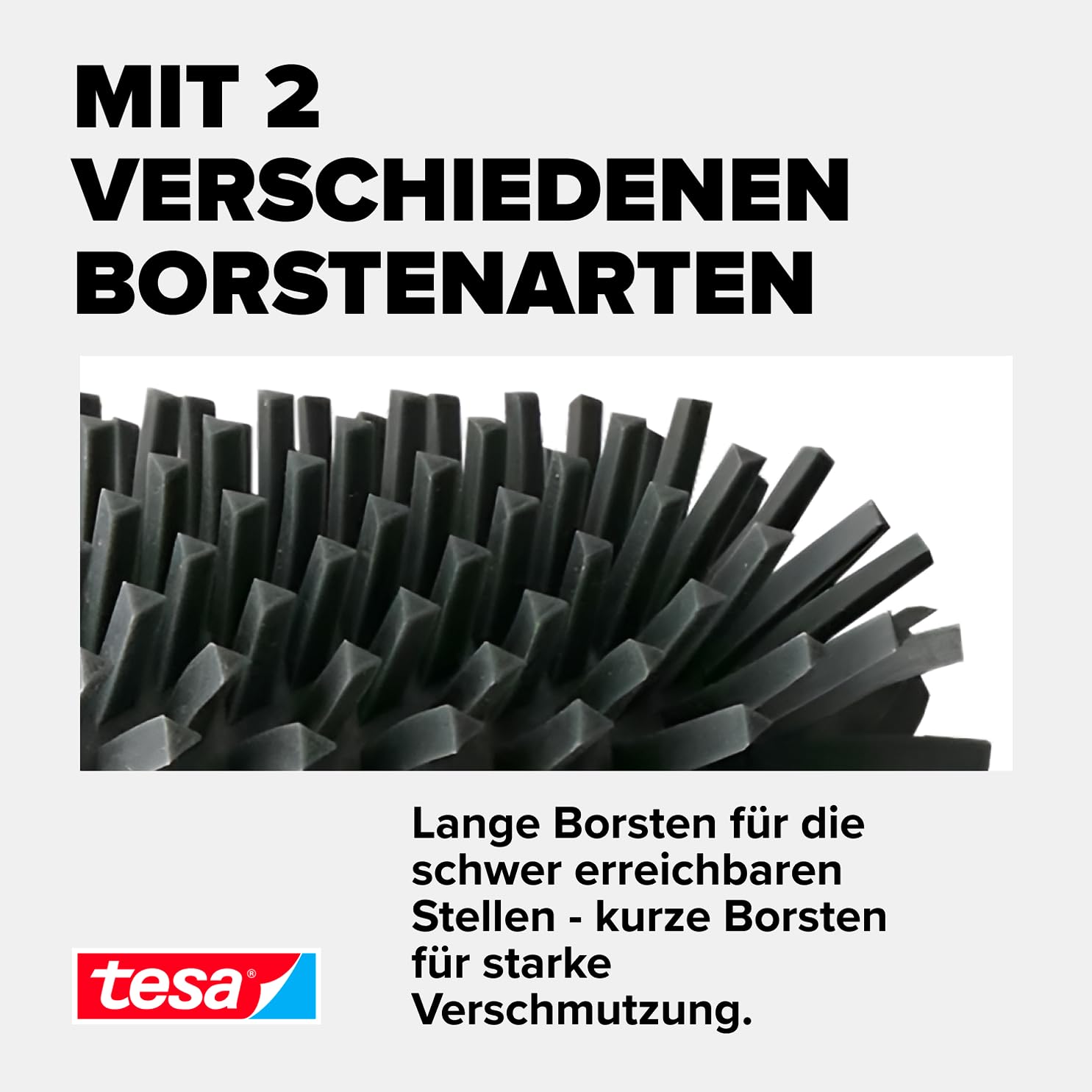 tesa Silikon-WC-Bürste - hygienische Ersatz-Toilettenbürste zur Verwendung in Allen tesa WC-Bürstengarnituren - Griff aus verchromtem Metall - Dunkelgrau - 37,4 x 7,1 x 7,4 cm 5