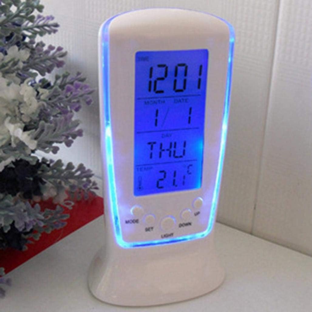 Diadia LED Digital Alarm Clock, LED Display, Alarm Clock,New Digital Backlight LED Display Table Alarm Clock Snooze Thermometer Calendar
