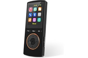 MP3 Player, Safuciiv 64GB MP3 Players, HiFi Lossless Audio Quality, with Bluetooth 5.2, One Click Recording, FM Radio, Premiu