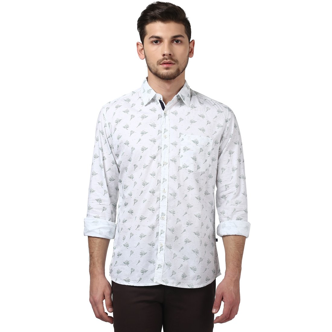 dark green slim fit shirt