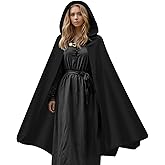 Prebene Renaissance Hooded Cloak for Women Men, Gothic Medieval Vintage Cape Halloween Cosplay Costume