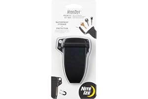 Nite Ize Hideout Magnetic Key Box - Waterproof Key Hider - Magnetic Key Holder & Box - Waterproof Key Storage for Spare Keys - Black, Large