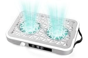 BOMOQING Nail Dust Collector, 1600PA Professional Vacuum Fan Vent Dust Collector with 30 Pcs Disposable Filter Paper, Powerfu