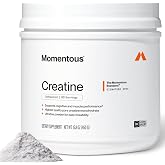 Momentous Creatine Monohydrate Powder, 5g per Serving, Unflavored | Supports Lean Muscle, Strength, Recovery, &amp; Cognitive Function, NSF Certified for Sport, Non-GMO &amp; Gluten-Free (90 Servings)