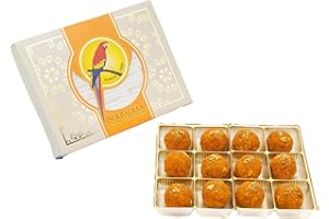 Rakhi Gift - Sukhadia's Motichoor Ladoo- Indian Sweet, 16oz Box (12pc)-FRESHLY MADE IN USA
