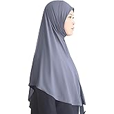 Modest Beauty Plain Hijab for Women Muslim Headscarf Islamic Scarf Easy to Wear Prayer Hijabs