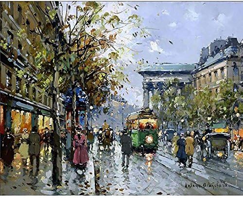 Fashionable DIY Oil Painting Drawn by Number Kits 16ร20 inch for Home Decor Arts Gifts - Street After The Rain