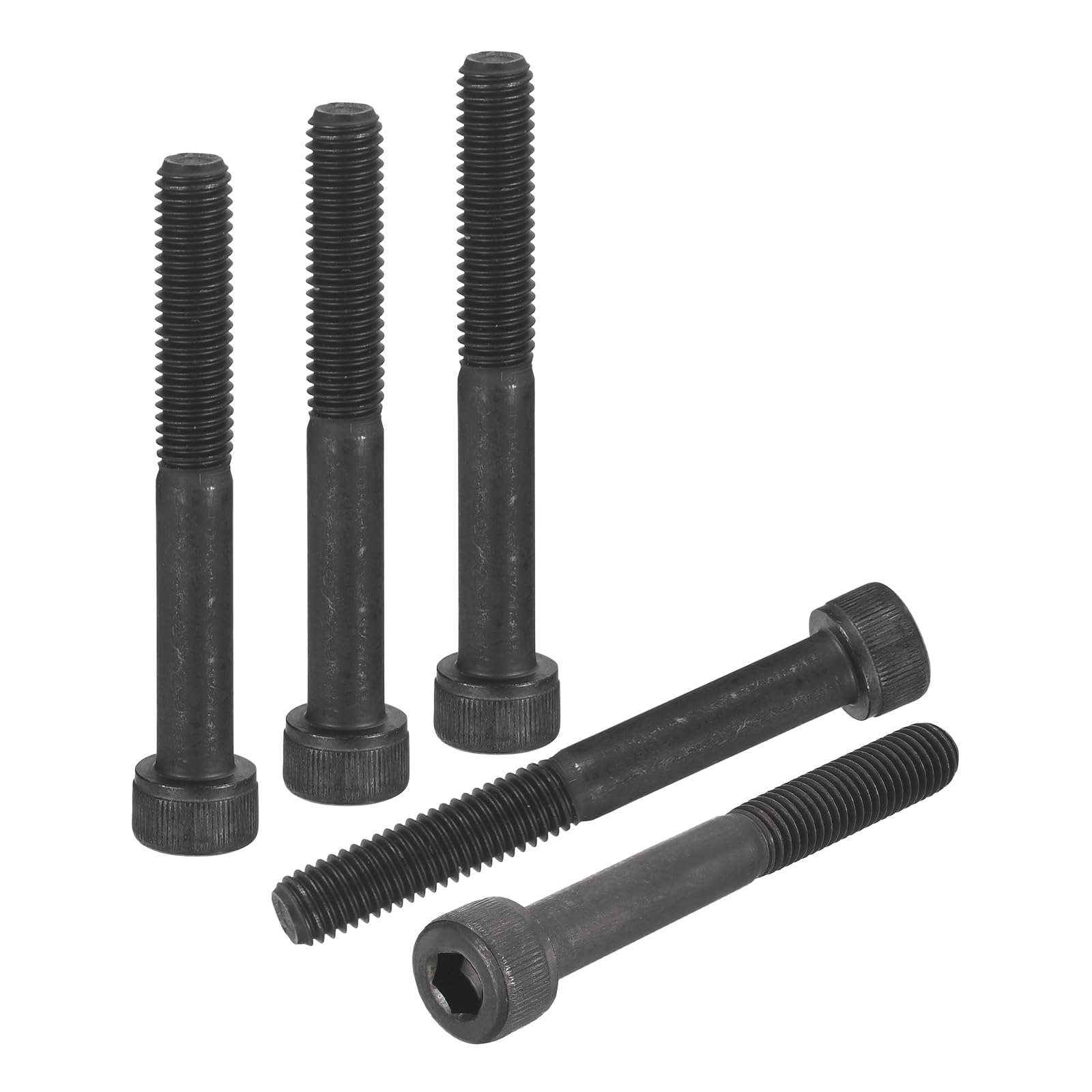 DTGN M8-1.25x65 Socket Head Cap Screws Bolts - 10Pack - Good for Road Bicycle, Mountain Bike, Auto, Motorcycle - Carbon Steel Hex Head Metric Screws, Black