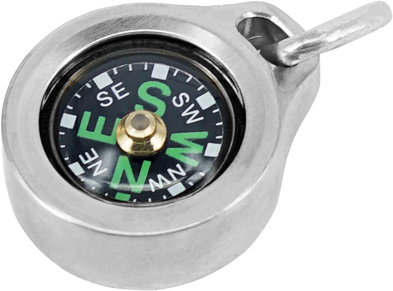 MecArmy CMP Titanium/Brass EDC Compass, Teardrop Shaped Design with Exquisite engrave, Fluorescence Glow in The Dark Max runtime of 6 Hours IPX5 Waterproof Free Beaded Chain Worn as Pendant