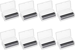 MECCANIXITY Battery Organizer Storage Box, 9V Batteries Plastic Clear Battery Storage Case Holder Garage Container Portable O