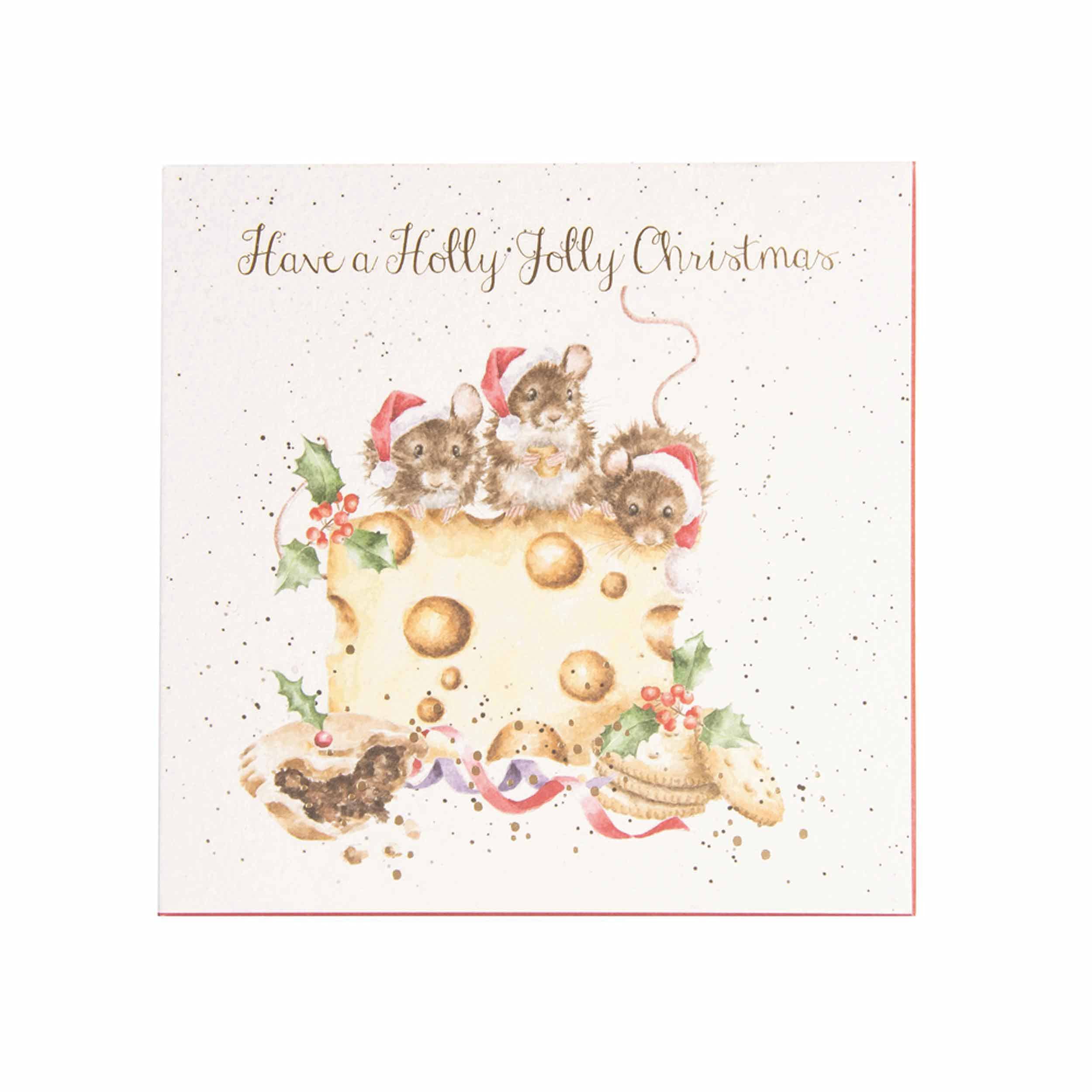 Wrendale Designs by Hannah Dale - Holly Jolly Christmas - Christmas Card Box Set - Pack of 8
