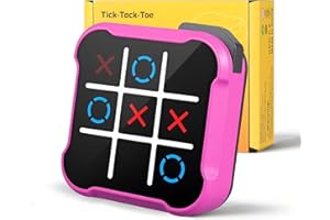 UIMOMN Tic Tac Toe Game, 4 in 1 Handheld Educational Game Machine, Electronic Tic Tac Toe Game for Education and Memory Growth, Home, Toy Board Game for Kids and Adults (Purple)
