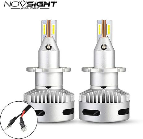 Amazon Novsight正規品専門店 業界最新 最強カットライン D2 D4 S R 新基準車検対応 Led ヘッドライト 超高輝度100lm 6000lm 2 90w 45w 2 6500k 一体型 Led ヘッドライト 360 光軸調整可能 防水 150メートル照明 取り付け簡単 2年保証 ホワイト 2個入 Led