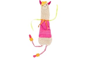 SmartyKat Leggy Llama Catnip Crinkly Plush Kicker Cat Toy, Soft Floppy Body for Wrestling & Bunny Kicks for Cats & Kittens
