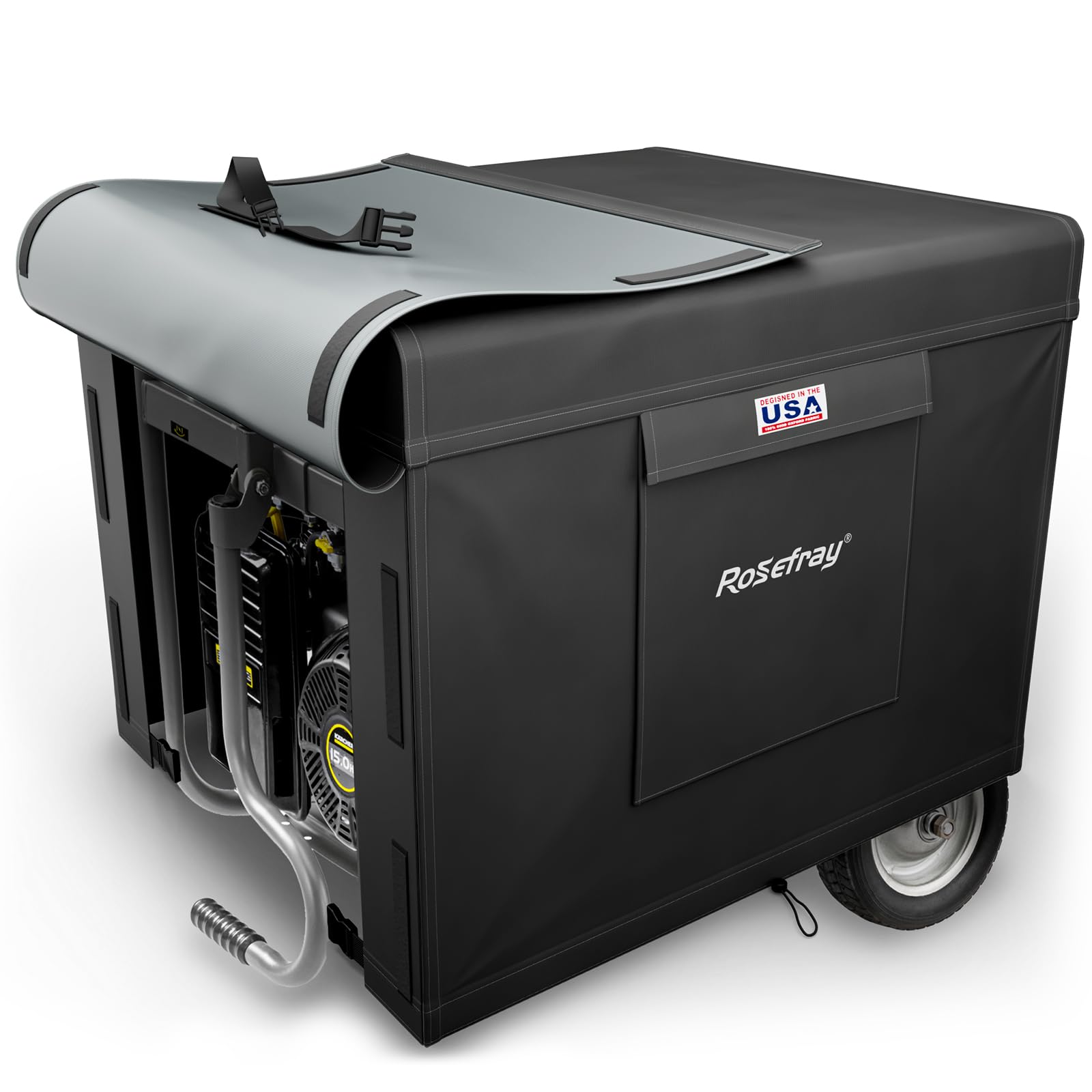 Photo 1 of Rosefray Generator Cover-38”Lx28”Wx30”H,600D Heavy Duty Waterproof, Small Outside Equipment Cover for Champion,Predator,WEN,Ryobi,Generac,Westinghouse Portable Generator 5500-15000W-Black/4XL