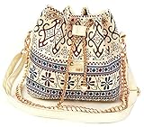 TOPmooom Bag Work Place Striped Shoulder Bag (Brown)