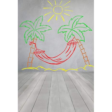 Yongfoto 2x3m Vinyle Toile De Fond Dessin Abstrait Hamac De