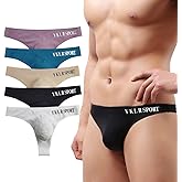 Culibit Men's Thongs Underwear 5 Pack Soft Stretchy Low Rise Briefs for Men Sexy Briefs Bikini for 5 Colors