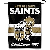 Saints Throwback Retro Vintage Garden Flag Double Sided Banner