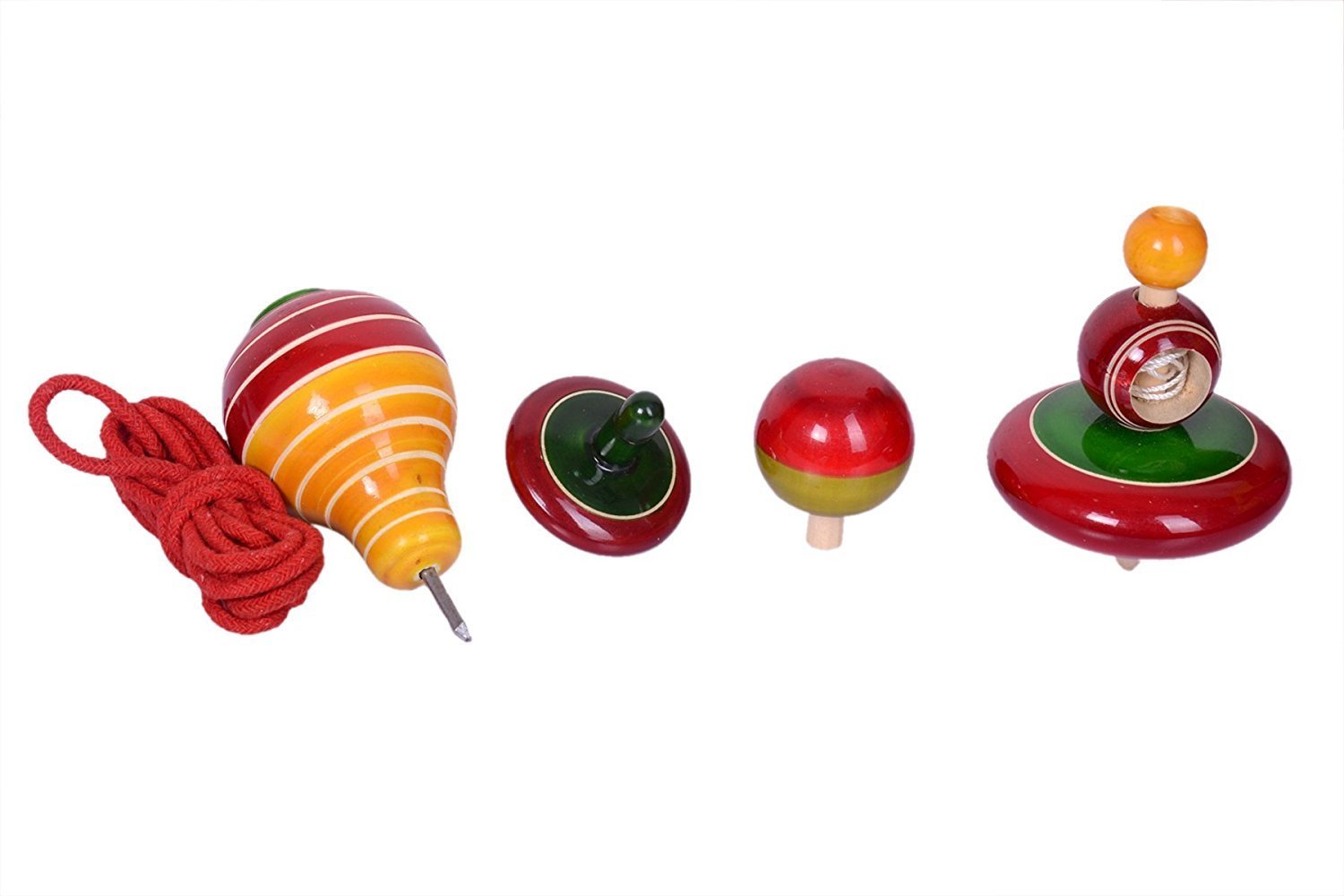 Buy Kidsshopee Attractive Wooden Buguri Finger Top Set Online At Low Prices In India Amazon In