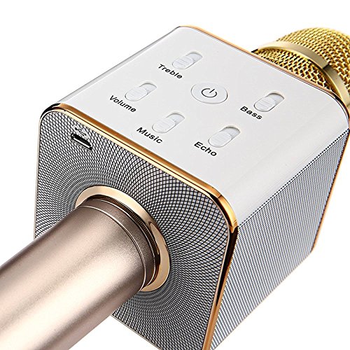 Templeton-3-in-1-Wireless-Karaoke-Microphone-w-Built-In-Bluetooth-Speaker-Echo-Effects-Functions-Use-w-iPhone-Apple-Android-PC-Smartphones-w-Free-Cell-Phone-Lyrics-Holder