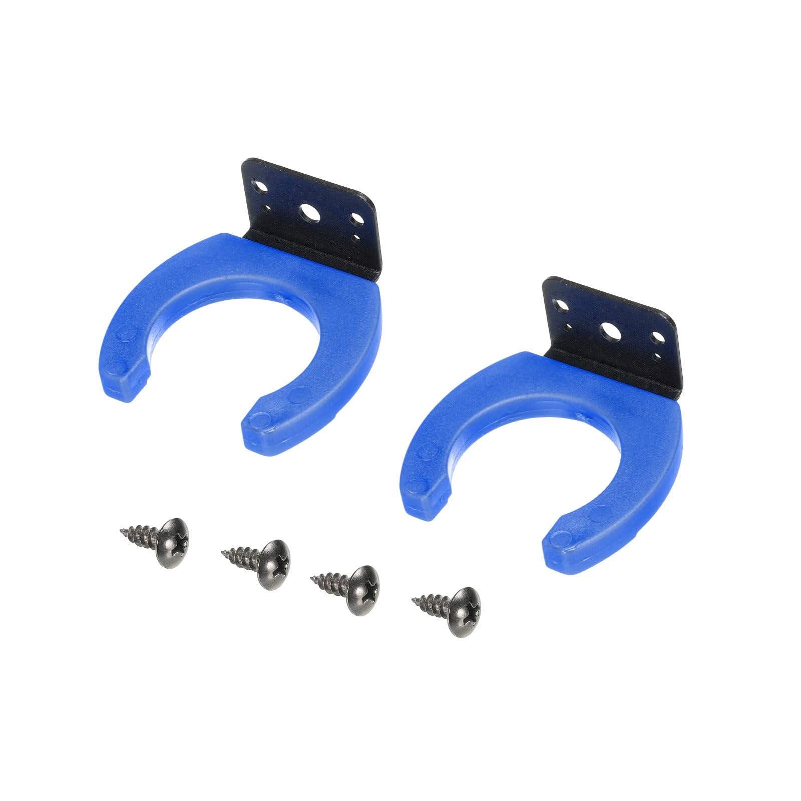 PATIKIL Microphone Holders Wall Mounted Mic Holder Microphone Hook Stands Brackets for Home Office Blue 2 Pack