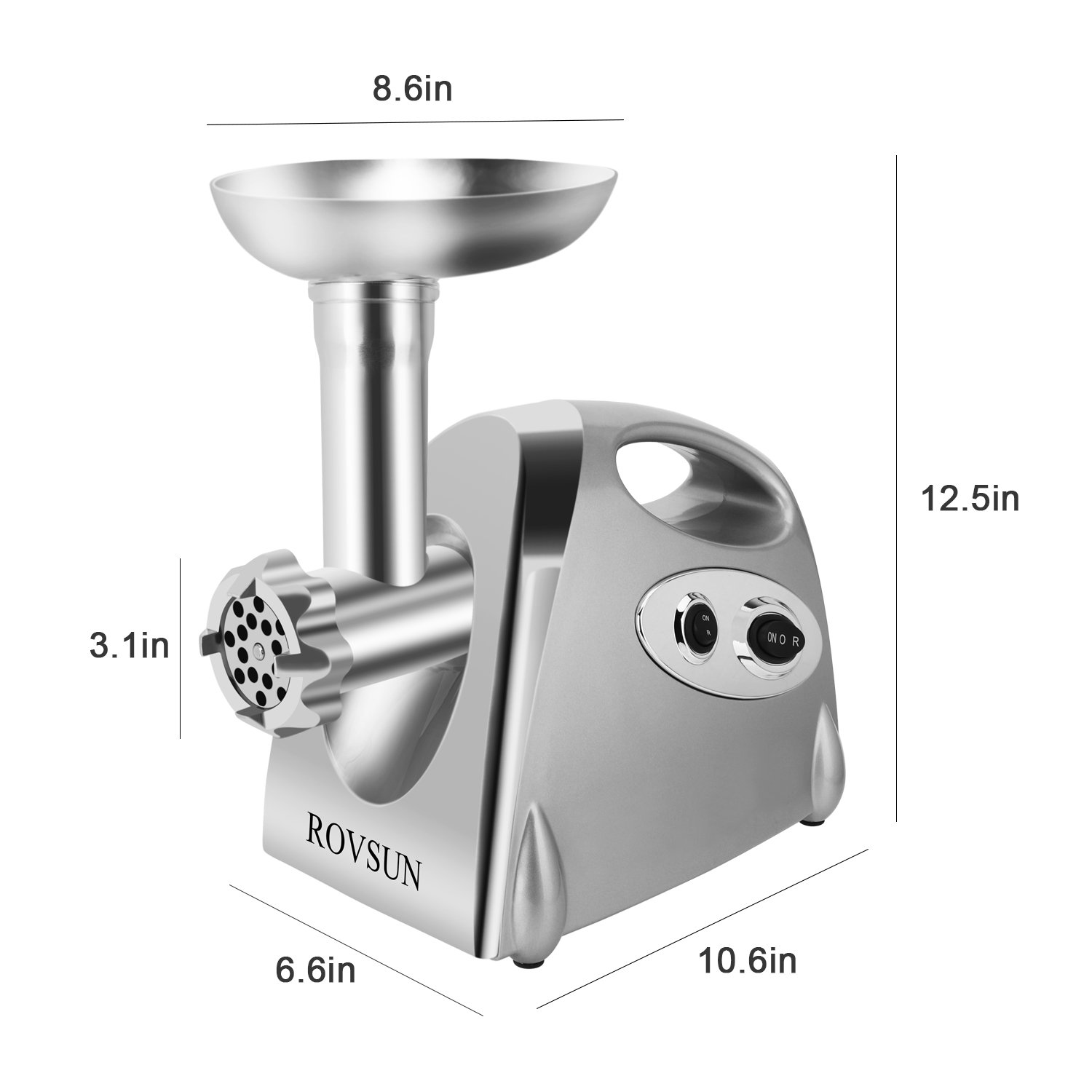 ROVSUN Electric Meat Grinder, 800W Stainless Steel Mincer, Heavy Duty