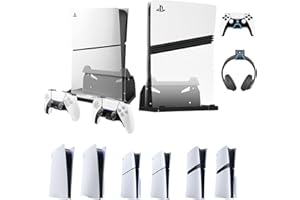 BracNova Wall Mount For PS5 Original, PS5 Slim, and PS5 Pro-Steel PS5 Wall Mount Kit With 2 Removable Controller Holder And Silicone Backrest-Mounts PlayStation 5 on a Wall by Your TV