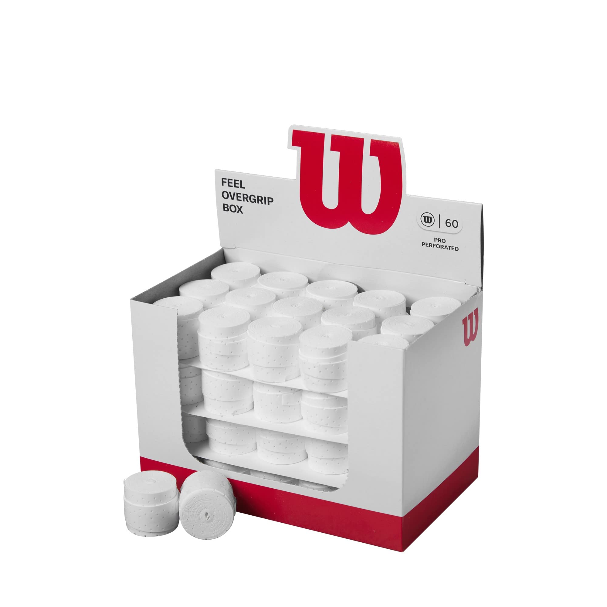WILSON Pro Overgrip Perforated - 60 Pack, White