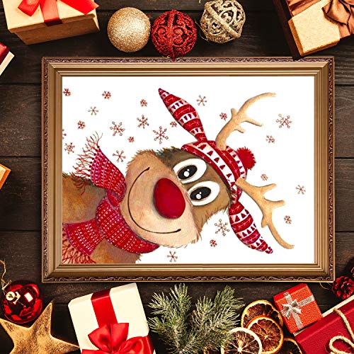 DECYOOL 5D DIY Christmas Elk Full Drill Rhinestone Diamond Painting Kits for Home Décor